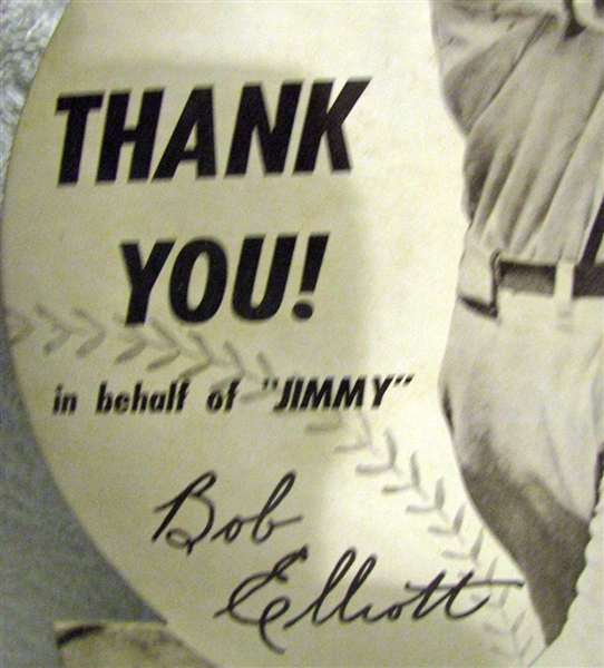 40's BOB ELLIOTT BOSTON BRAVES JIMMY FUND STAND-UP COUNTER DISPLAY