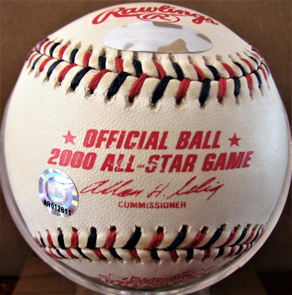 DEREK JETER 2000 ALL STAR GAME SIGNED BASEBALL w/STEINER COA