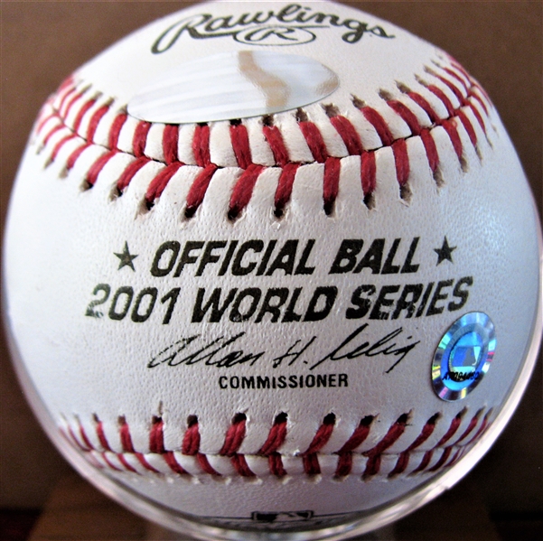 DEREK JETER 2001 WORLD SERIES GAME SIGNED BASEBALL w/STEINER 