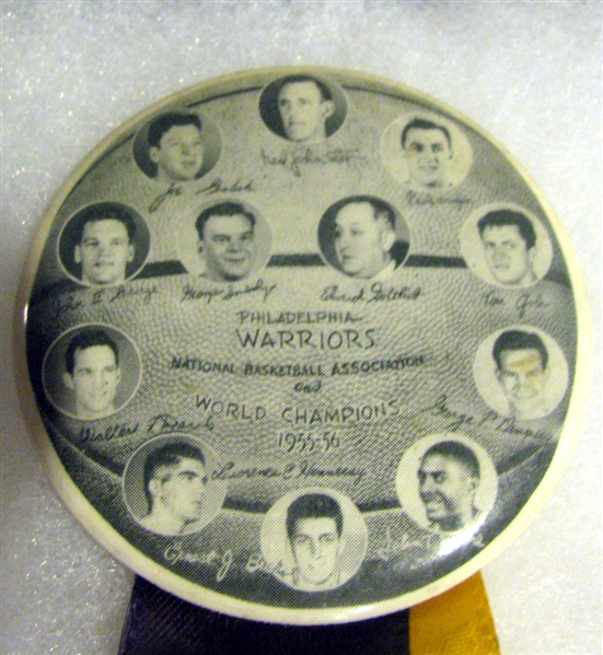 1955-56 NBA CHAMPIONS PHILADELPHIA WARRIORS PHOTO PIN