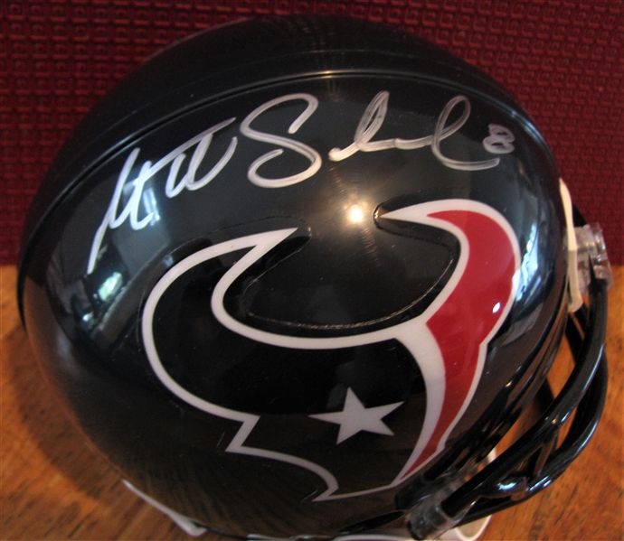 MATT SCHAUB SIGNED mini FOOTBALL HELMET w/TRISTAR