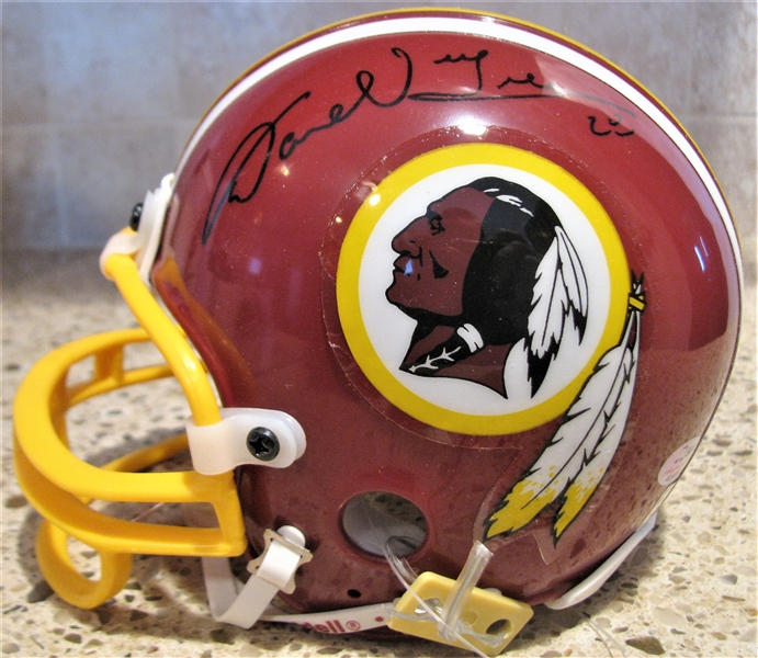 KENNY HOUSTON HOF 86 & DARRELL GREEN #28 SIGNED FOOTBALL mini HELMET w/SGC COA