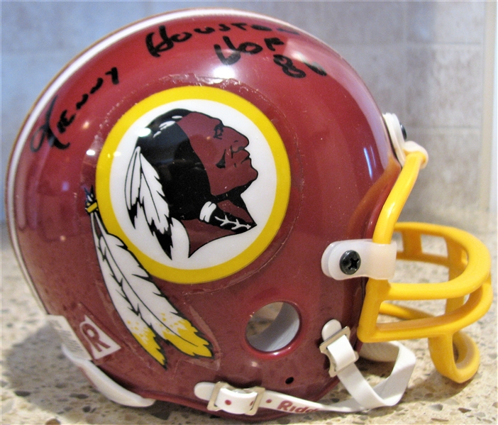 KENNY HOUSTON HOF 86 & DARRELL GREEN #28 SIGNED FOOTBALL mini HELMET w/SGC COA