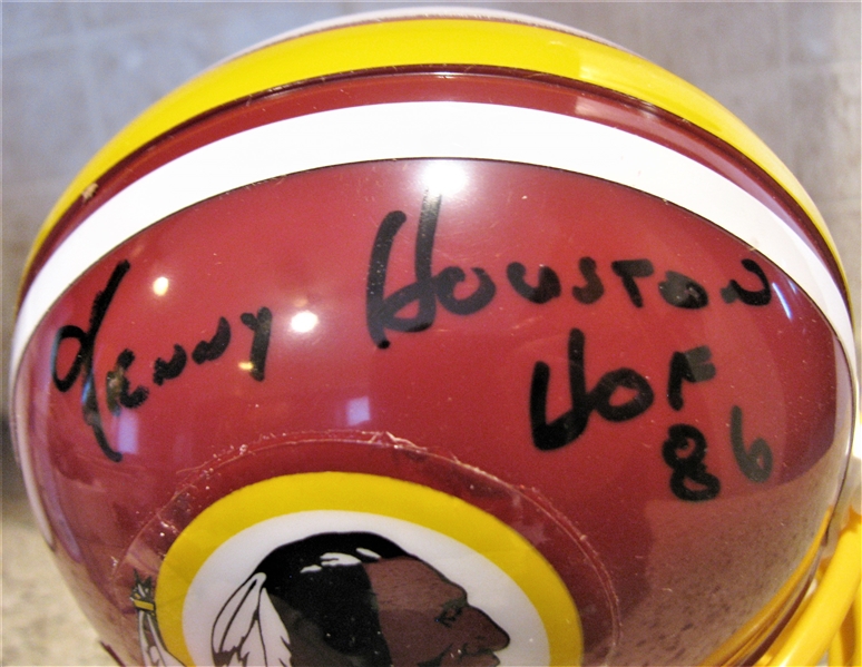 KENNY HOUSTON HOF 86 & DARRELL GREEN #28 SIGNED FOOTBALL mini HELMET w/SGC COA