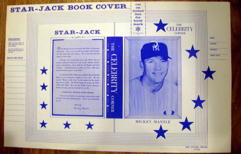 1960 MICKEY MANTLE / YOGI BERRA STAR-JACK BOOK COVERS - UNCUT