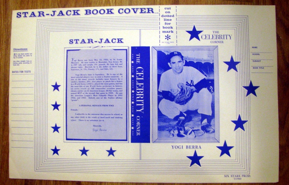 1960 MICKEY MANTLE / YOGI BERRA STAR-JACK BOOK COVERS - UNCUT