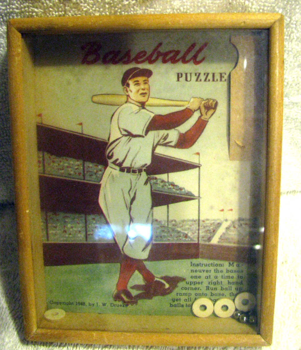 Lot Detail - 1948 Baseball Puzzle Dexterity Game