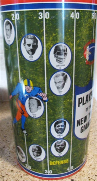 1971 NEW YORK GIANTS PLAYERS TRASH CAN