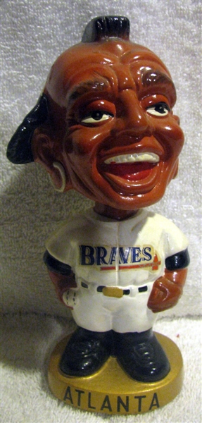 60's ATLANTA BRAVES GOLD BASE BOBBING HEAD