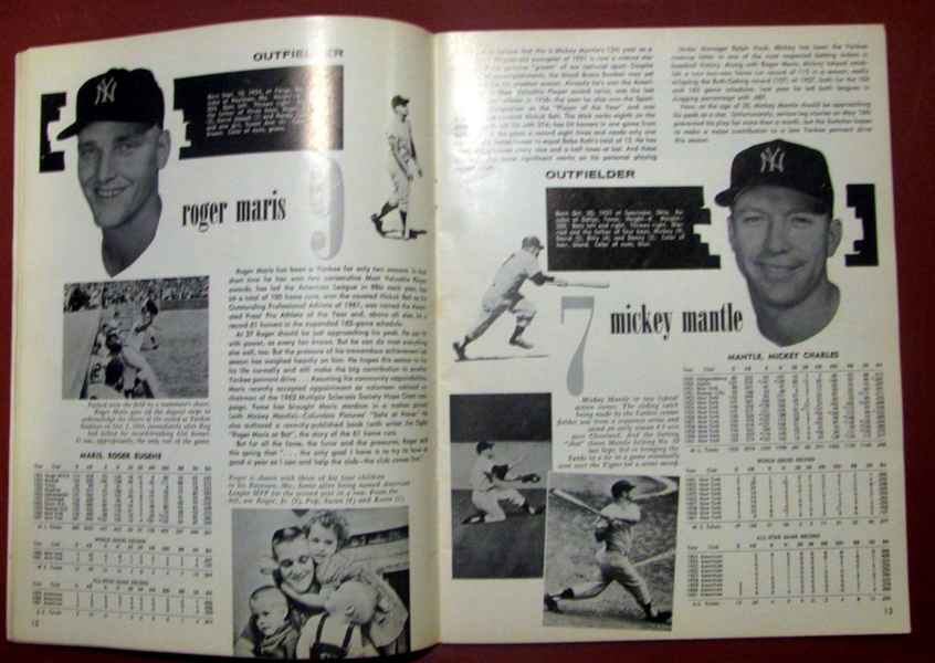 1962 NEW YORK YANKEES YEARBOOK