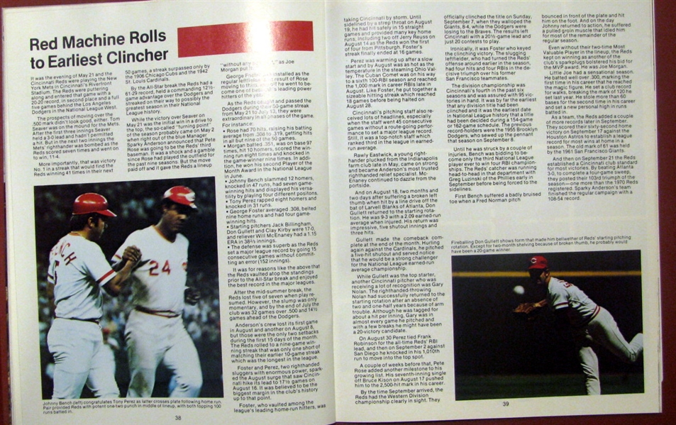 1975 WORLD SERIES PROGRAM - RED SOX VS REDS