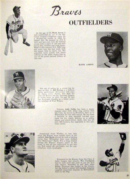 1957 WORLD SERIES PROGRAM - YANKEES vs BRAVES