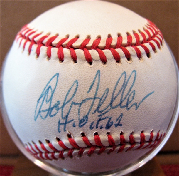 BOB FELLER SIGNED BASEBALL w/CAS COA