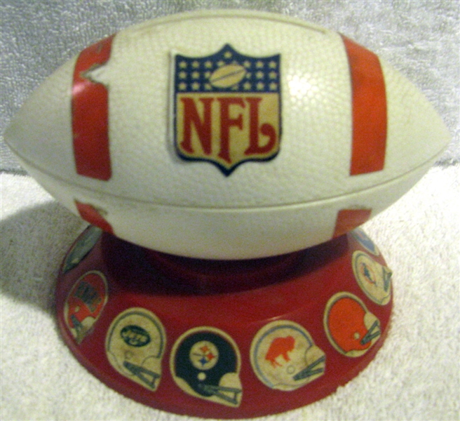 70's NFL AFC FOOTBALL COIN BANK w/TEAM HELMET LOGOS