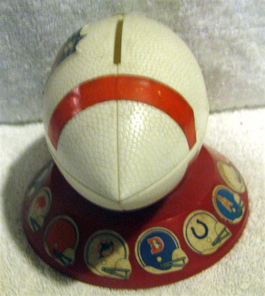 70's NFL AFC FOOTBALL COIN BANK w/TEAM HELMET LOGOS