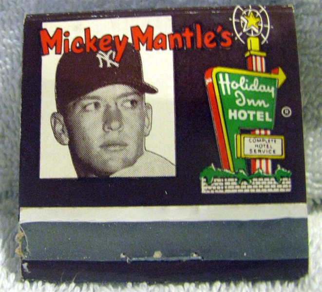 50's MICKEY MANTLE HOLIDAY INN MATCHBOOK - HARDER TO FIND VERSION