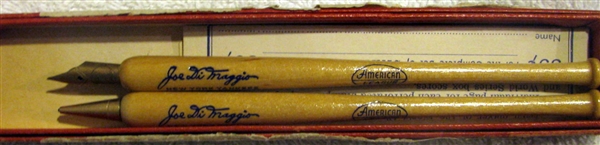 40's JOE DIMAGGIO BAT PEN & PENCIL SET w/BOX