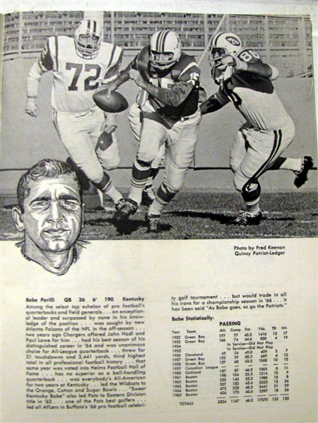 1966 BOSTON PATRIOTS YEARBOOK