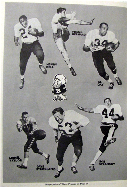 1960 AFL BRONCOS vs TEXANS PROGRAM - 1st YEAR AFL