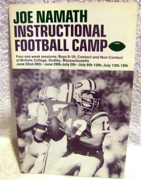 1975 JOE NAMATH FOOTBALL CAMP BOOKLET