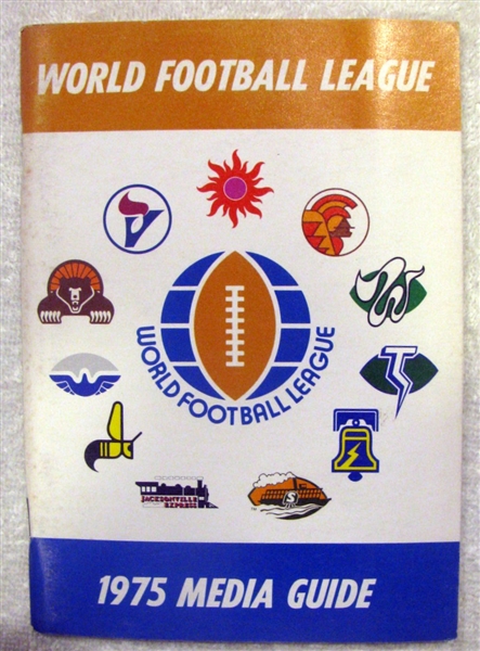 1975 WORLD FOOTBALL LEAGUE (WFL) MEDIA GUIDE