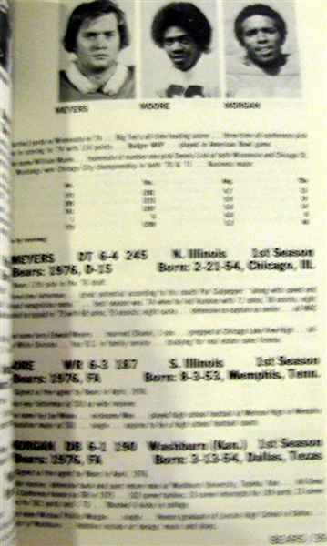 1976 CHICAGO BEARS MEDIA GUIDE