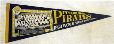 1960 PITTSBURGH PIRATES TEAM PHOTO "WORLD SERIES" PENNANT