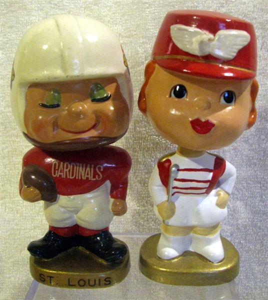 60's ST. LOUIS CARDINALS KISSING PAIR BOBBING HEADS