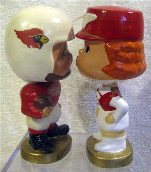 60's ST. LOUIS CARDINALS KISSING PAIR BOBBING HEADS