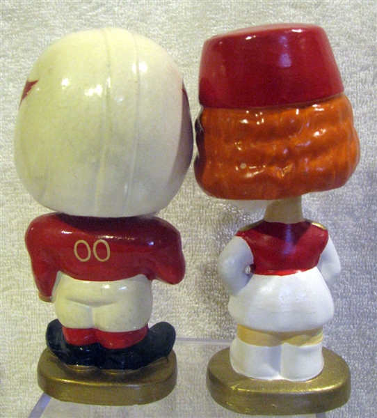 60's ST. LOUIS CARDINALS KISSING PAIR BOBBING HEADS