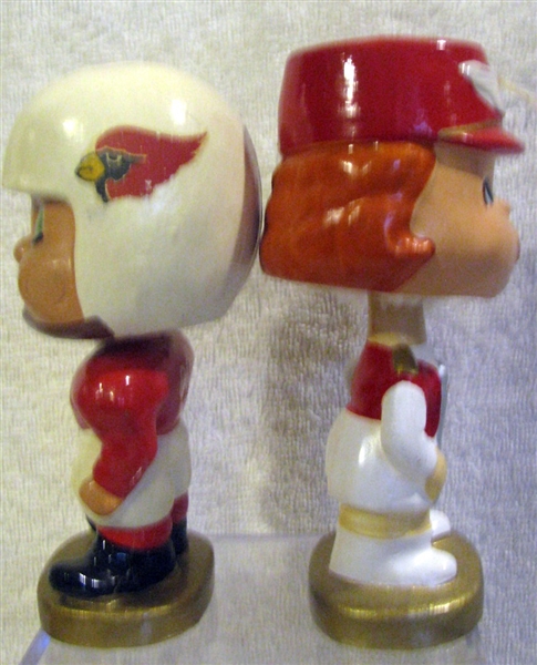 60's ST. LOUIS CARDINALS KISSING PAIR BOBBING HEADS