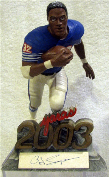 1991 O.J. SIMPSON AUTOGRAPHED SALVINO STATUE- 2003 YARDS