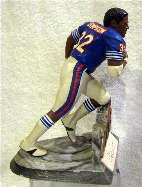 1991 O.J. SIMPSON AUTOGRAPHED SALVINO STATUE- 2003 YARDS