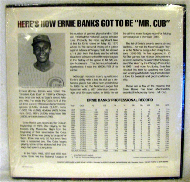 1972 ERNIE BANKS: THEORY OF HITTING RECORD ALBUM - SEALED