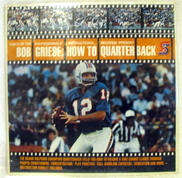 1972 BOB GRIESE: HOW TO QUARTERBACK RECORD ALBUM - SEALED