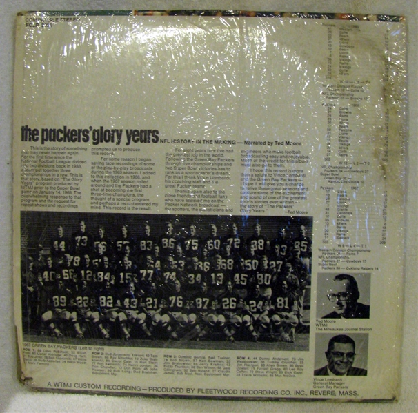 1967 GREEN BAY PACKERS RECORD ALBUM