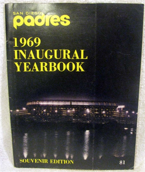 1969 SAN DIEGO PADRES YEARBOOK - 1st YEAR OF FRANCHISE