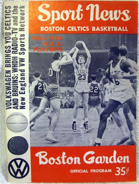 1963-64 NBA FINALS PROGRAM - CELTICS vs WARRIORS