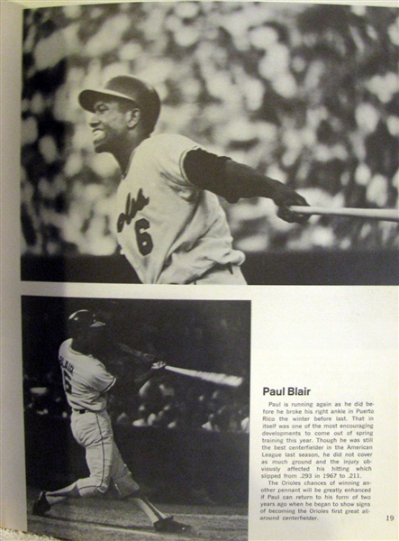 1969 BALTIMORE ORIOLES YEARBOOK