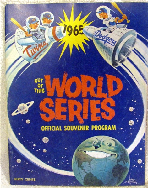 1965 WORLD SERIES PROGRAM - DODGERS vs TWINS - DODGERS ISSUE