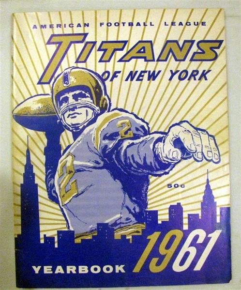 1961 NEW YORK TITANS YEARBOOK- RARE!