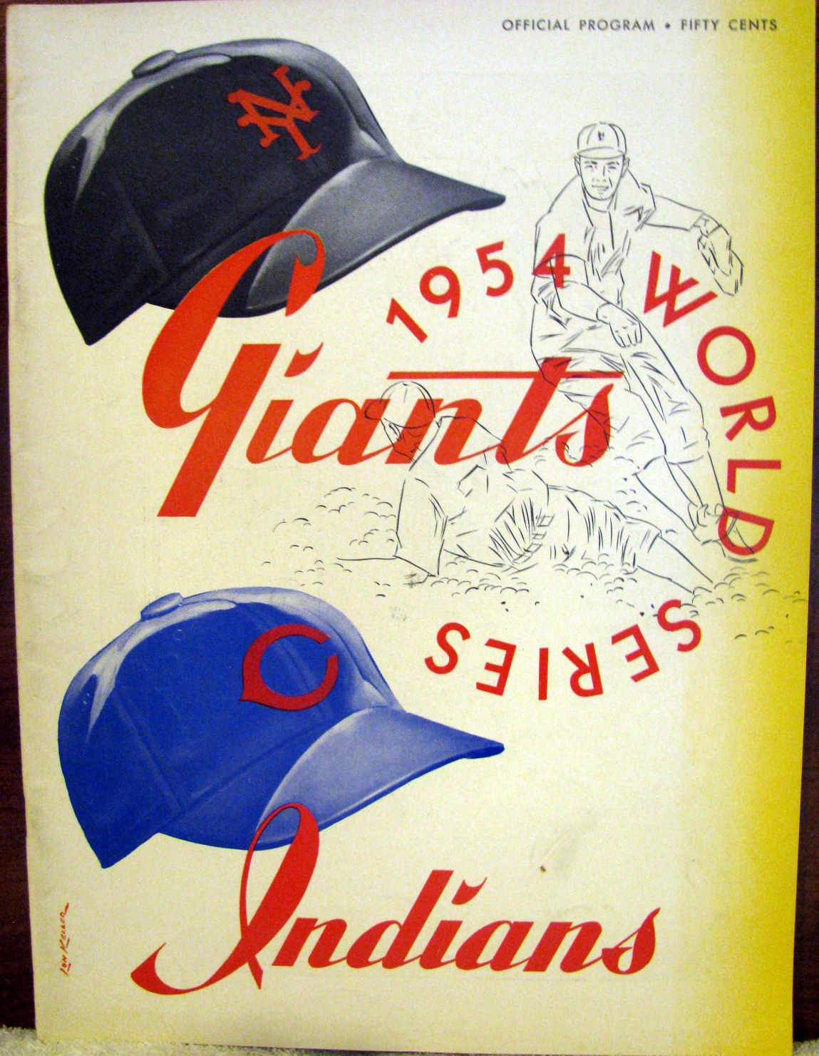 Lot Detail - 1954 WORLD SERIES PROGRAM - GIANTS vs INDIANS - GIANTS ISSUE 