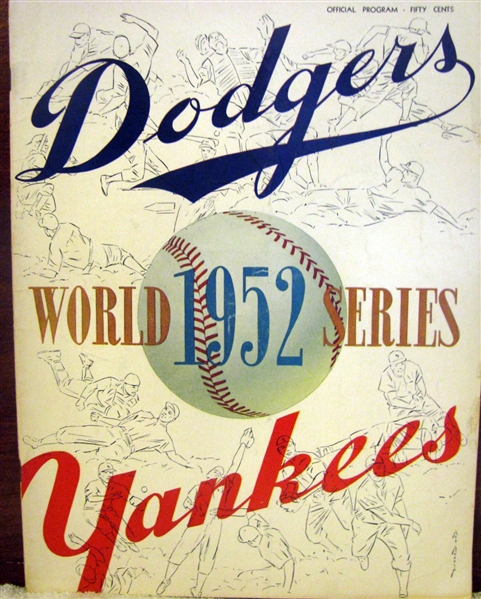 1952 WORLD SERIES PROGRAM - DODGERS vs YANKEES - DODGERS ISSUE