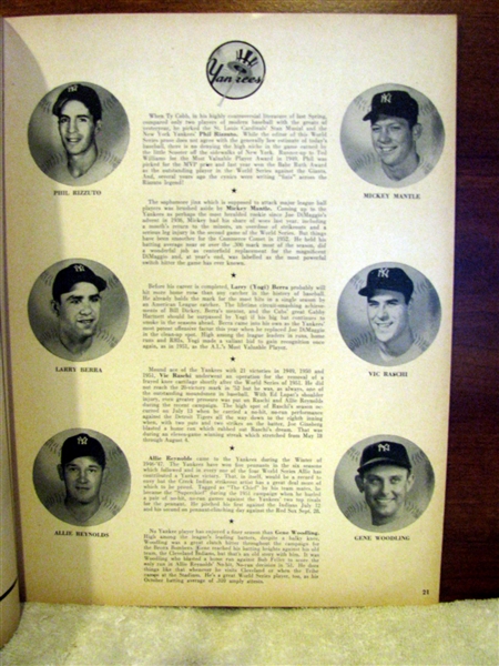 1952 WORLD SERIES PROGRAM - DODGERS vs YANKEES - DODGERS ISSUE