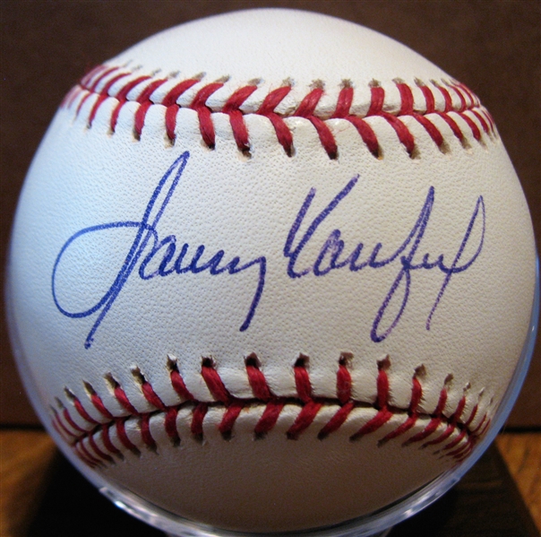 SANDY KOUFAX SIGNED BASEBALL w/CAS COA