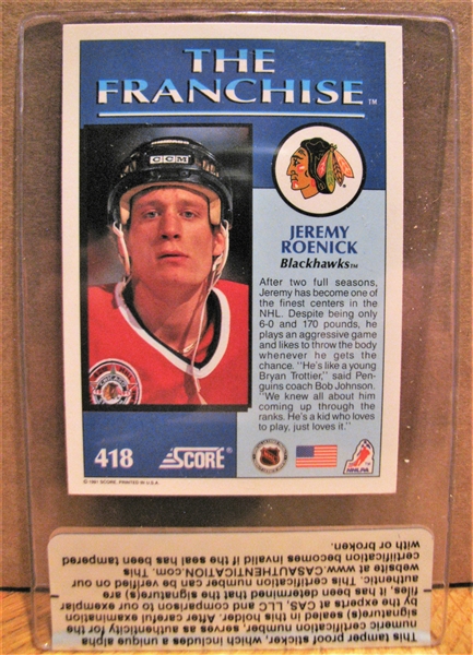 JEREMY ROENICK SIGNED HOCKEY CARD /CAS AUTHENTICATED