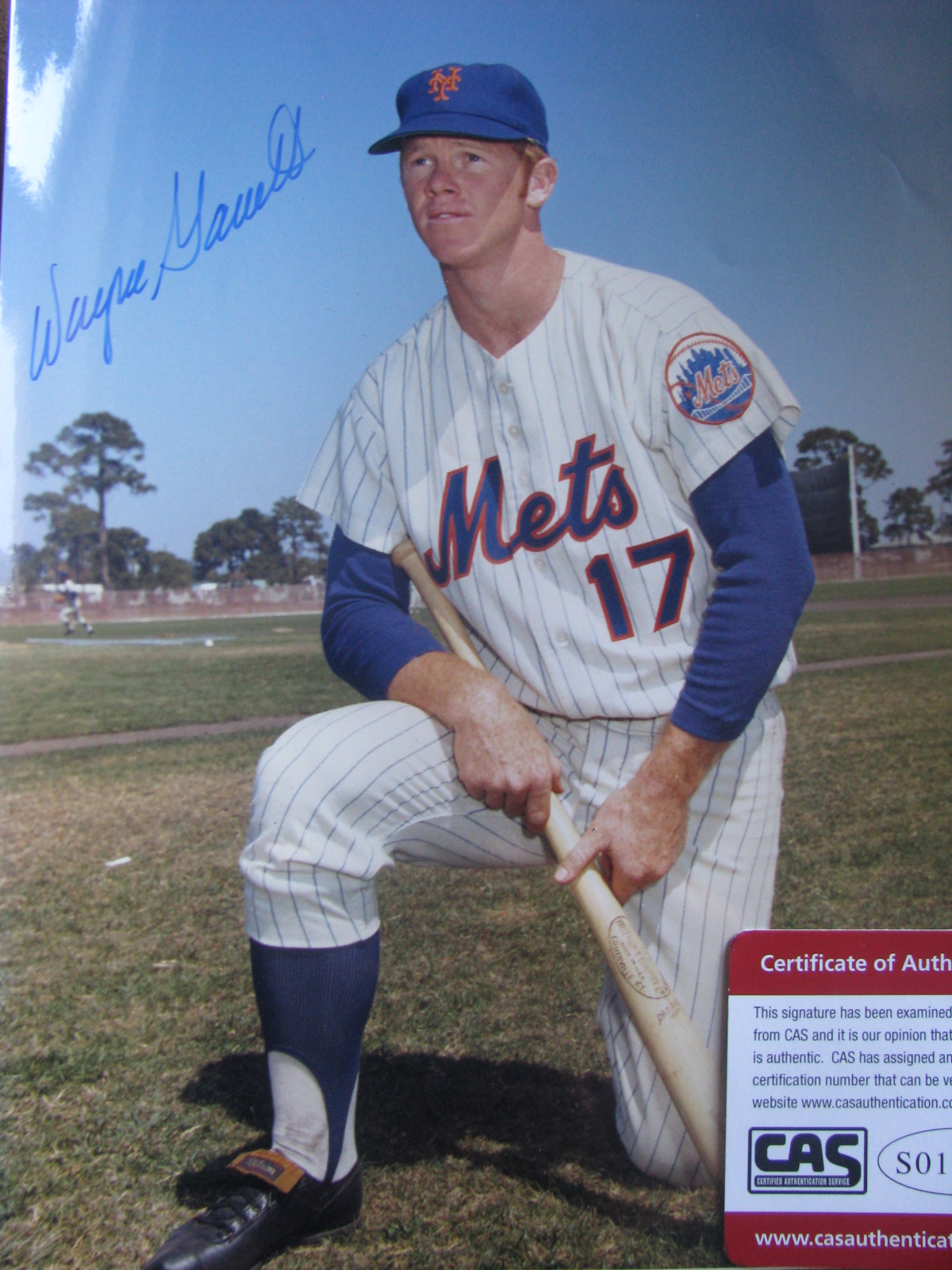 Wayne Garrett Autographed New York Mets 8x10 Photo - BAS COA