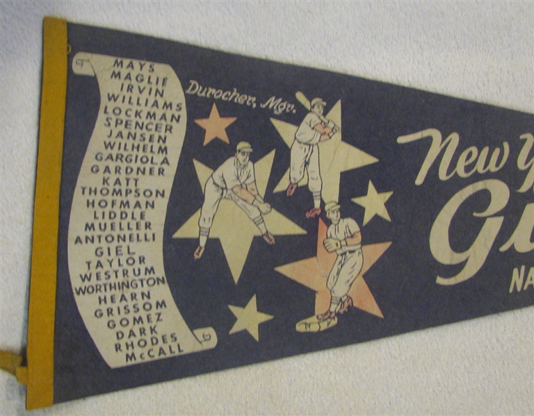 1954 NEW YORK GIANTS NATIONAL LEAGUE CHAMPIONS PENNANT