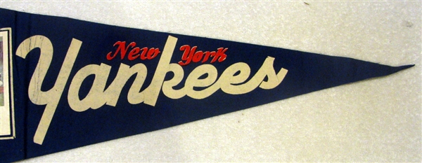1962 NEW YORK YANKEES WORLD SERIES PHOTO PENNANT