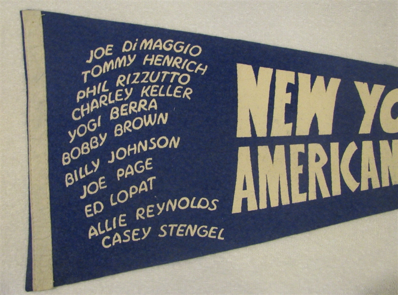 1950 NEW YORK YANKEES AMERICAN LEAGUE CHAMPIONS PENNANT